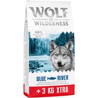 12 + 3 kg zdarma! Wolf of Wilderness granule - bez obilovin - Blue River - losos