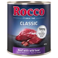 24 x 800 g Rocco Classic za skvělou cenu - Hovězí s divočákem