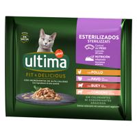 40 + 8 zdarma! 48 x 85 g Ultima Cat Sterilised  - masový výběr