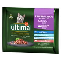 40 + 8 zdarma! 48 x 85 g Ultima Cat Sterilised  - rybí výběr