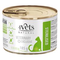 4Vets Natural Cat Sterilised 185 g - 12 x 185 g