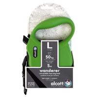 alcott Wanderer samonavíjecí vodítko, zelené - velikost L, do 50 kg