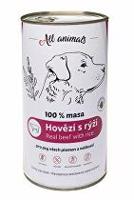 All Animals DOG hovězí mleté s rýží 1200g + Množstevní sleva Sleva 15%