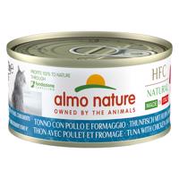 Almo Nature HFC Natural Made in Italy 6 x 70 g - tuňák, kuřecí a sýr