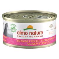 Almo Nature konzervy 24 x 70 g - losos s kuřecím v želé