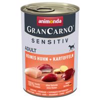 Animonda GranCarno Adult Sensitive 24 × 400 g - čisté kuřecí & brambory