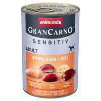 Animonda GranCarno Adult Sensitive 6 × 400 g - čisté kuřecí & rýže