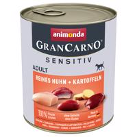 Animonda GranCarno Adult Sensitive 6× 800 g - čisté kuřecí & brambory
