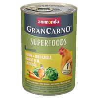 Animonda GranCarno Junior Superfoods 24 × 400 g - kuřecí + brokolice, mrkev, lososový olej
