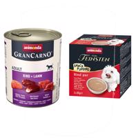 Animonda GranCarno Original 24 x 800 g + 3 x 85 g pudding snack zdarma - hovězí  & jehněčí