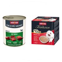 Animonda GranCarno Original 24 x 800 g + 3 x 85 g pudding snack zdarma - mit Wild
