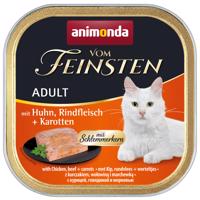 Animonda vom Feinsten Adult s náplní pro labužníky 36 x 100 g - kuřecí, hovězí maso a mrkev
