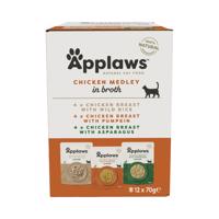 Applaws  kapsičky 12 x 70 g - 10 + 2 zdarma -  3 druhy (kuřecí výběr) 12 x 70 g