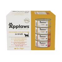 Applaws  kapsičky 12 x 70 g - 10 + 2 zdarma - Kuřecí varianty ve vývaru  Adult konzerva 12 x 70 g