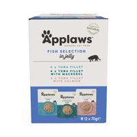 Applaws  kapsičky 12 x 70 g - 10 + 2 zdarma - Multipack v želé - Rybí výběr (3 druhy)  Multipack 12 x 70 g