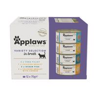 Applaws  kapsičky 12 x 70 g - 10 + 2 zdarma - Výběrové varianty ve vývaru  Adult konzerva 12 x 70 g