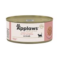 Applaws ve vývaru 48 x 156 g výhodné balení - filé z tuňáka s lososem