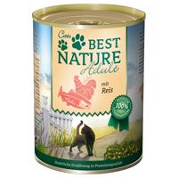Best Nature Cat Adult 12 x 400 g Výhodné balení  - Losos, kuře a rýže