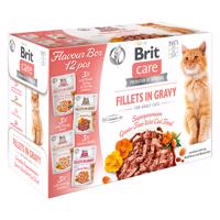 Brit Care Cat Fillets in Gravy 12 x 85 g -  výhodné balení: 4 x Flavour box