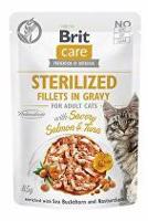 Brit Care Cat Fillets in Gravy Steril. Salmon&Tuna 85g + Množstevní sleva