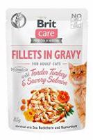 Brit Care Cat Fillets in Gravy Turkey&Salmon 85g + Množstevní sleva