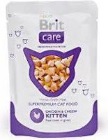Brit Care Cat kapsa KITTEN Chicken & Cheese Pouch 80g + Množstevní sleva