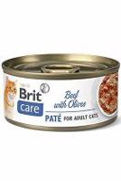 Brit Care Cat konz  Paté Beef&Olives 70g + Množstevní sleva sleva 15%