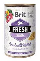 Brit Dog Fresh konz Veal with Millet 400g + Množstevní sleva