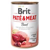 Brit Paté & Meat 12 x 400 g – výhodné balení - hovězí