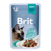 Brit premium 85g cat kaps.filety s hovězím ve šťávě