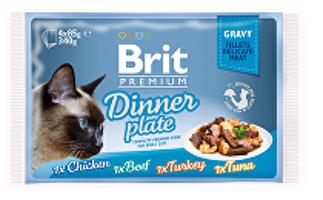 Brit Premium Cat D Fillets in Gravy Dinner Plate 340g + Množstevní sleva