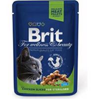 Brit Premium Cat kapsa Chicken Slices for Steril 100g + Množstevní sleva