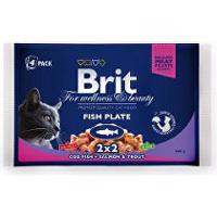 Brit Premium Cat kapsa Fish Plate 400g (4x100g) + Množstevní sleva
