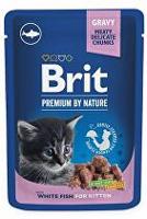 Brit Premium Cat kapsa White Fish for Kitten 100g + Množstevní sleva