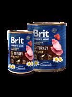 Brit Premium Dog by Nature  konz Turkey & Liver 400g + Množstevní sleva