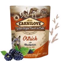 Carnilove dog pouch paté ostrich with blackberries 300g