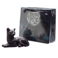 Černá kočka pro štěstí v dárkové minitaštičce Číslo: 1