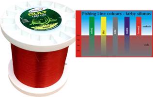 Climax silon CULT Carpline červený 300m Variant: Průměr: 0,22mm 4,5kg / 10lb