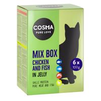 Cosma Original kapsička 6 x 100 g - mix (tichomořský tuňák, tuňák pruhovaný, kuřecí prsa a losos)