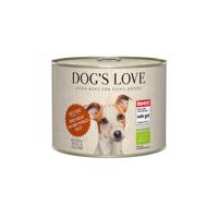 Dog's Love Bio hovězí maso s rýží, jablkem a cuketou 12x200g