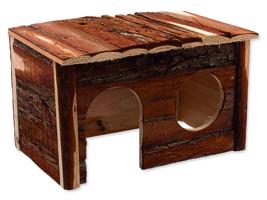 Domek SMALL ANIMALS dřevěný s kůrou 28 x 18 x 16 cm 1ks