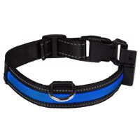 Eyenimal LED-svítící obojek - modrý - Vel. M: 45 - 55 cm obvod krku, Š 25 mm