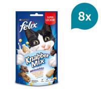 FELIX KnabberMix mléčné pusinky s příchutí mléka, jogurtu a sýru 8 × 60 g