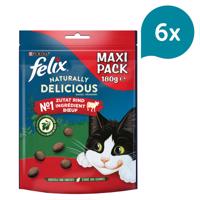 FELIX Naturally Delicious pamlsek pro kočky s hovězím masem a goji 6× 180 g
