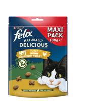 FELIX Naturally Delicious pamlsek pro kočky s kuřecím masem a šantou kočičí 180 g
