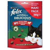 Felix Naturally Delicious pamlsky pro kočky - hovězí s kustovnicí čínskou (3 x 180 g)