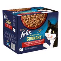 Felix Sensations Crunchy Crumbles 20 x 85 g +  2 x 40 g - kuřecí, hovězí, králičí, jehněčí ( 20 x 85 g + 2 x 40 g)