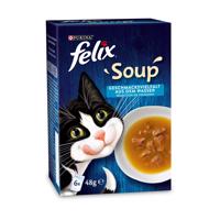 FELIX Soup výběr z vody s treskou, tuňákem a platýsem 6 × 48 g