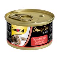GimCat ShinyCat v želé s tuňákem a lososem 24 × 70 g