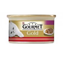 Gourmet Gold konz. kočka duš.hov.a kuře 85g + Množstevní sleva sleva 15%